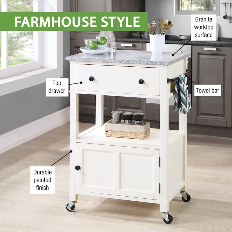 Fairfax Kitchen Cart with Granite Top