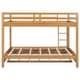 preview thumbnail 8 of 24, Queen Over Queen Size Bunk Bed with Trundle, Ladder and Guardrail, Wooden Bunk Bedframe with Wood Slats Support for Kids