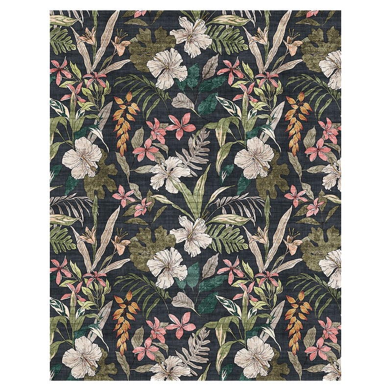 Gertmenian Crystal Print Soft Flat Pile Polyester Slip Resistant Washable Indoor Printed Area Rug Collection