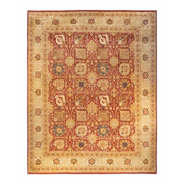 slide 1 of 8, Overton Eclectic, One-of-a-Kind Hand-Knotted Area Rug - Orange, 12' 2" x 15' 4" - 12 X 15