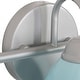 preview thumbnail 9 of 15, Modern Coastal 3-light Bathroom Vanity Light with Gold/ Blue Metal Shade - L21.5"x W7"x H 6.5"