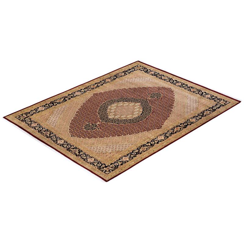 Overton Hand Knotted Wool Vintage Inspired Traditional Mogul Red Area Rug - 8 x 10