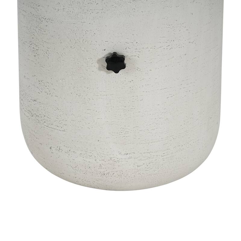 Christopher Knight Home - Modern Outdoor MGO Side Table Umbrella Base with Sand-Filling Design, Lime White Industrial Finish