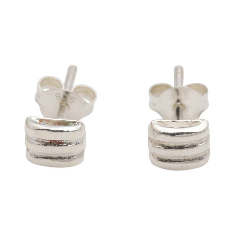 Novica Handmade Navigate Sterling Silver Stud Earrings