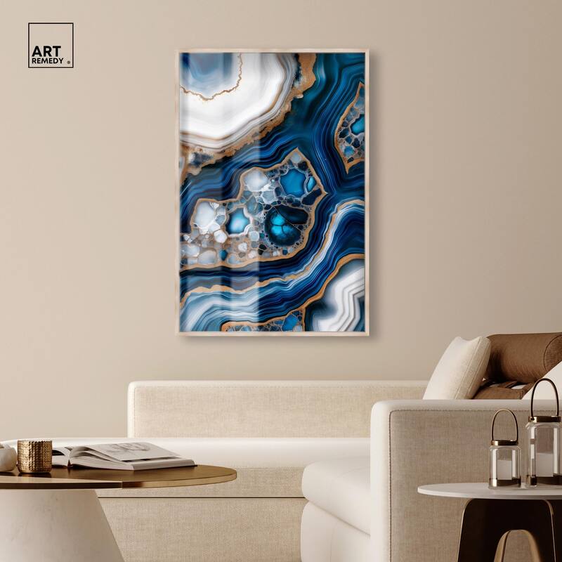 Azure Alveoli I Shadowbox by Art Remedy