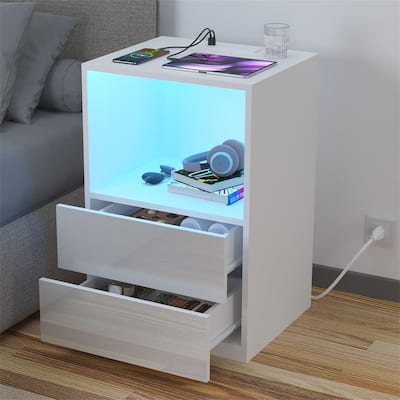 Nightstand with Charging Station