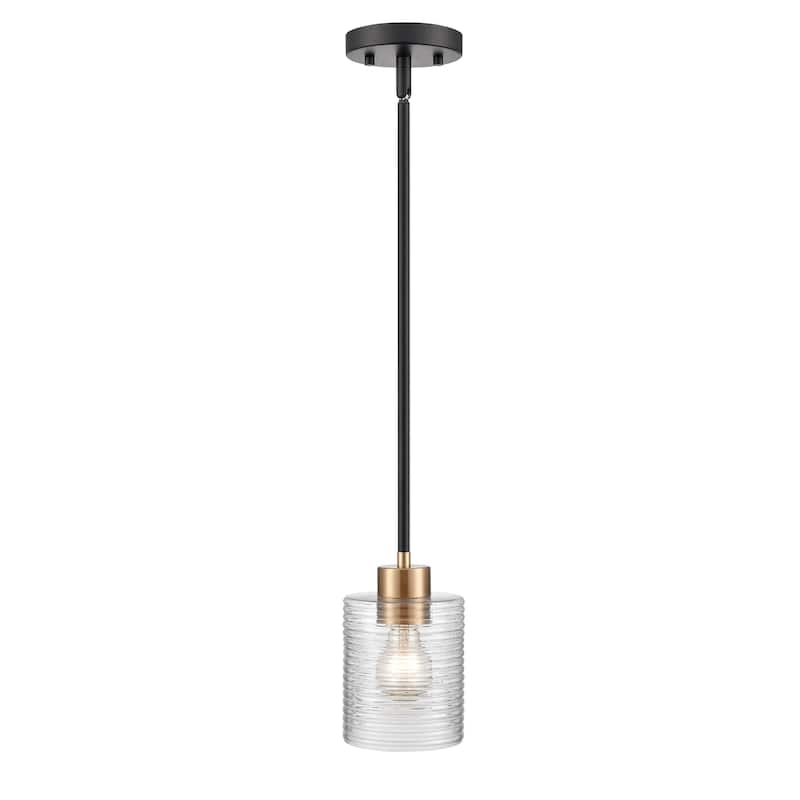 Millennium Lighting Renitta 1 Light Mini-Pendant in Matte Black/Modern Gold - Matte Black / Modern Gold