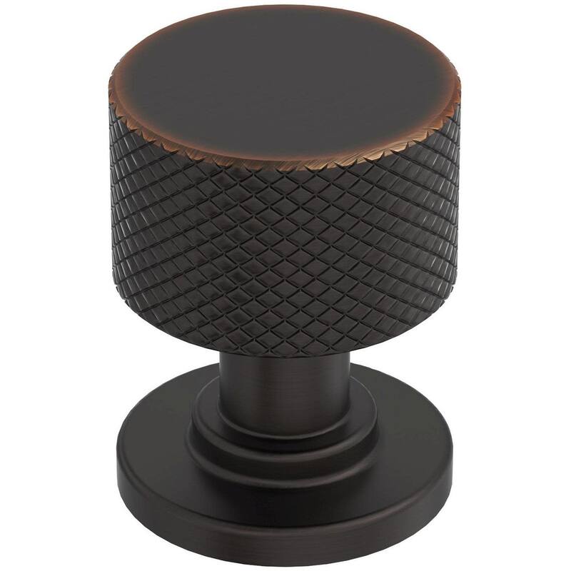 Amerock BP37620 Balata 1" Knurled Mushroom Cabinet Knob - Oil Rubbed Bronze