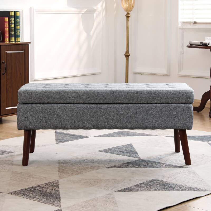 Storage Bench with Storage Bench for Bedroom End of Bed Bench Foot of Bed Bench Storage Ottoman Bench 43.3" W x 17.7"