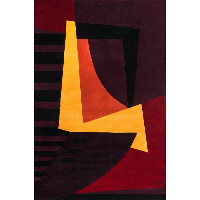 Momeni New Wave Hand Tufted New Zealand Wool Contemporary Geometric Area Rug