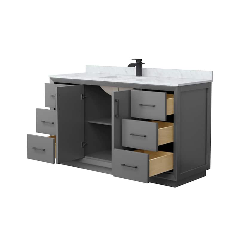Wyndham Collection WCF414160S-NAT-UNSMXX Strada 60" Free Standing