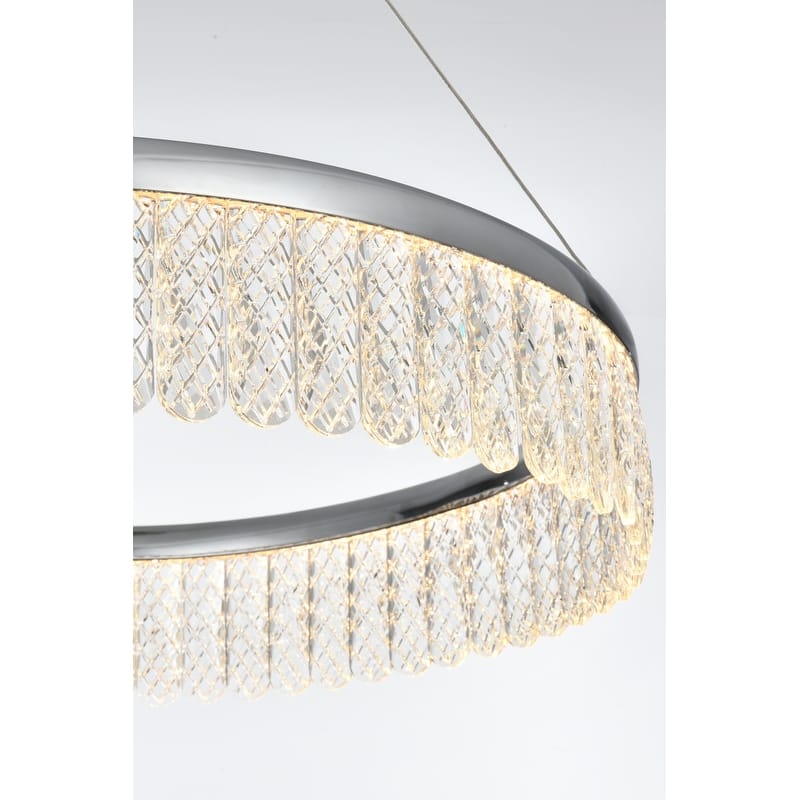Elegant Lighting 2060D24 Rune 24" Wide LED Ring Chandelier - 2087