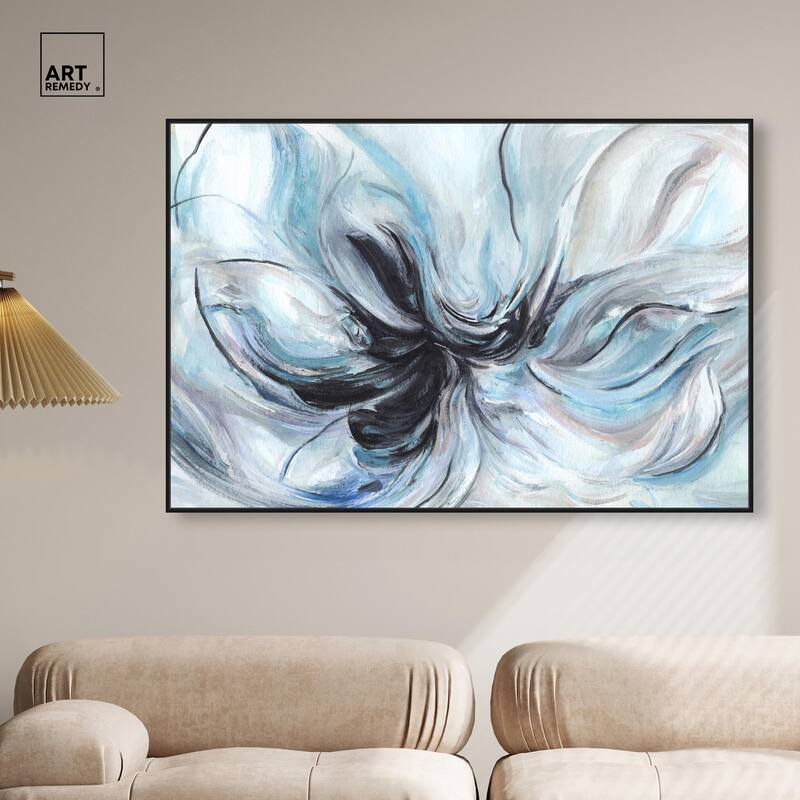 Soft Blues Canvas by Art Remedy