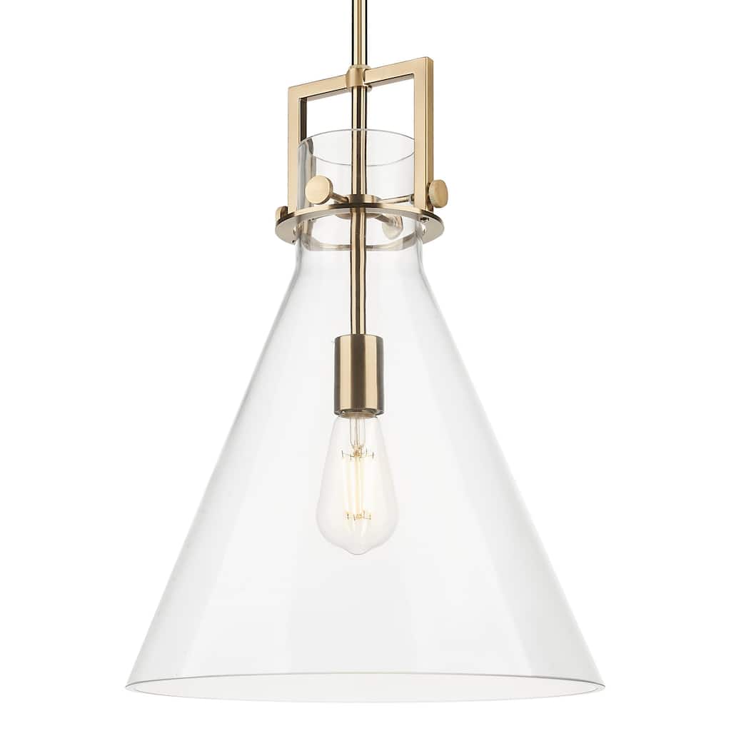 Innovations Lighting 411-1SL-G411-14CL Newton Cone 14" Wide Pendant