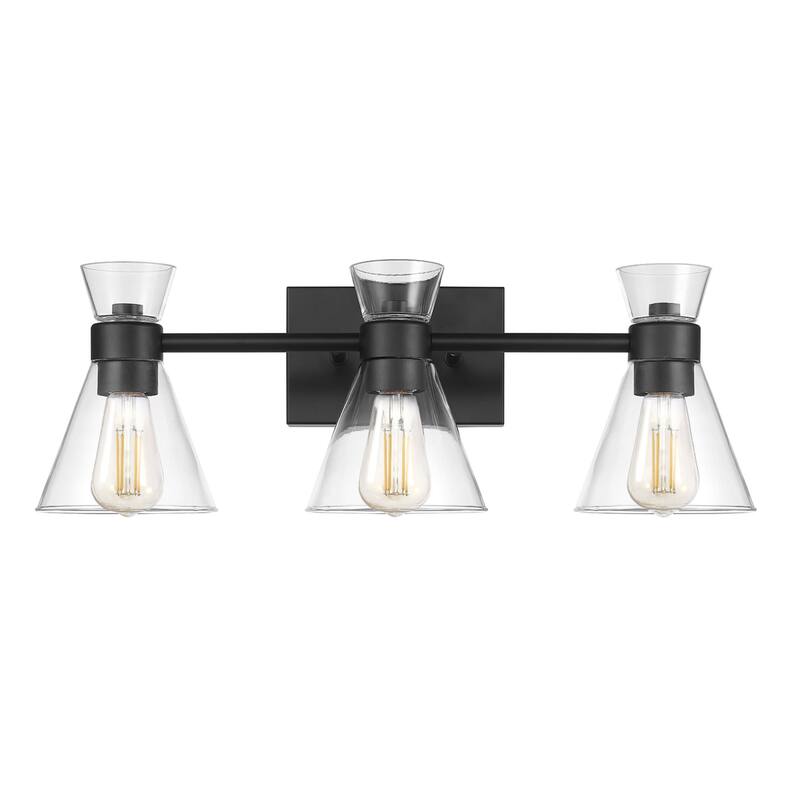 Globe Electric 91006435 Bailey 3 Light 24" Wide Vanity Light with - Matte Black