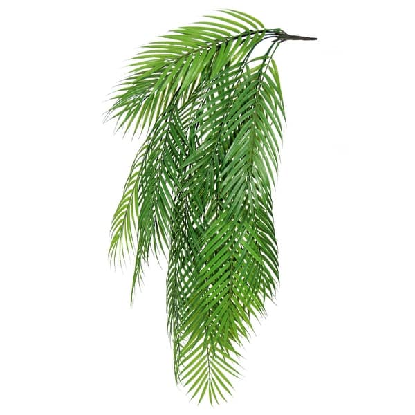 Deluxe Artificial Palm Leaf Stem Plant Greenery Foliage Bush 35in 35
