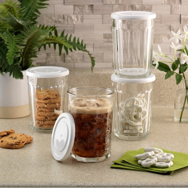 Luminarc Working Glass 21 Ounce Storage Jar/Cooler, Set of 4 - Bed