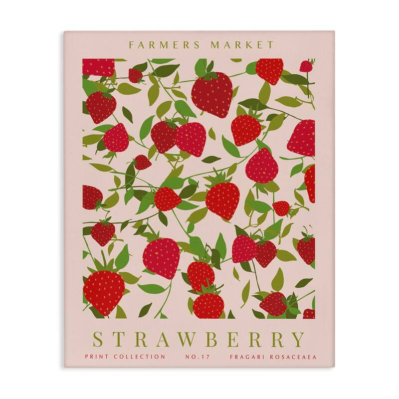 Stupell Strawberry Gallery Print Canvas Wall Art Design By Kamdon Kreations - 36 x 48