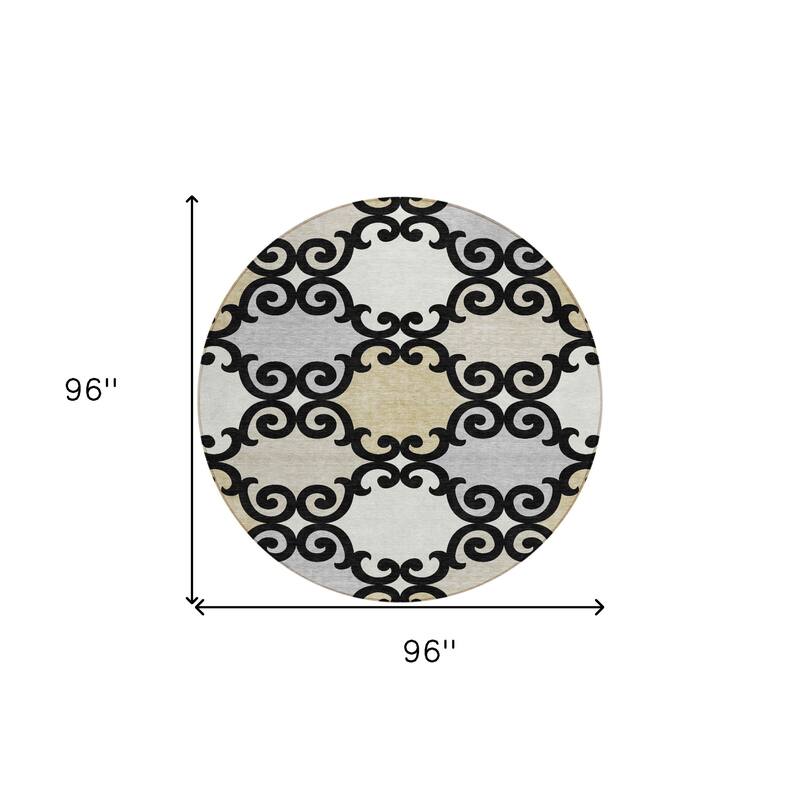 HomeRoots Trellis Transitional Rectangle Outdoor Rug