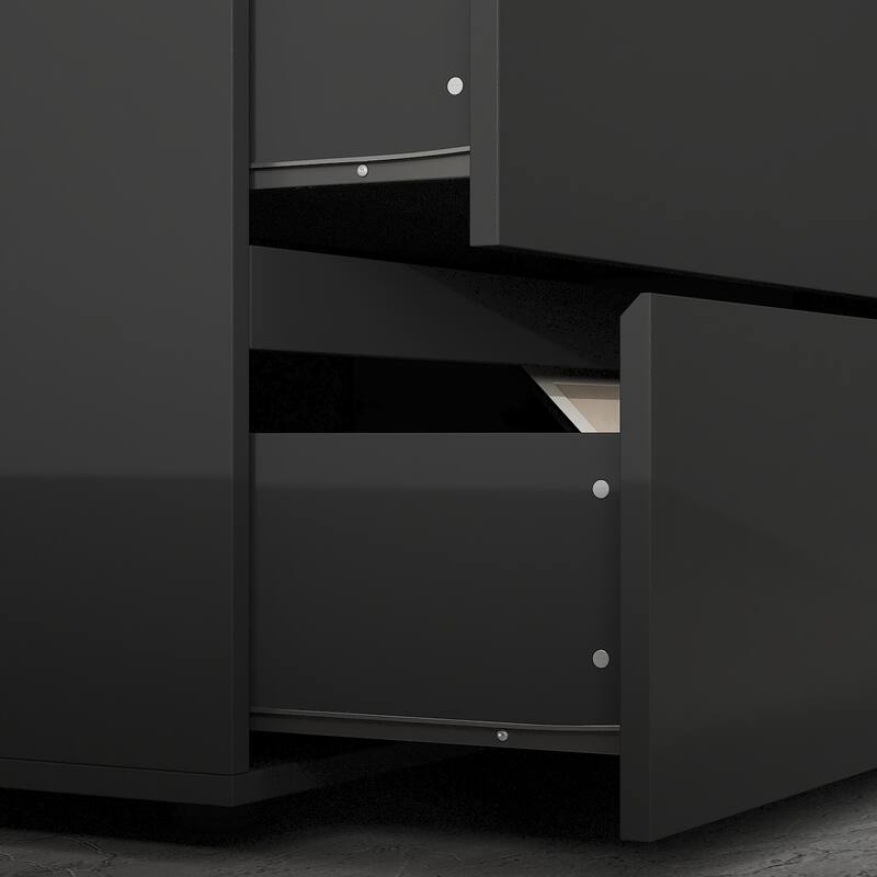 Timechee 6 Drawer 59'' W Chest&Dresser White/Dark Brown