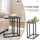 preview thumbnail 42 of 61, Javlergo Set of 2 C-Shaped Sofa Side Table, Small End Table for Living Room, Narrow Bedside/TV Tray Table