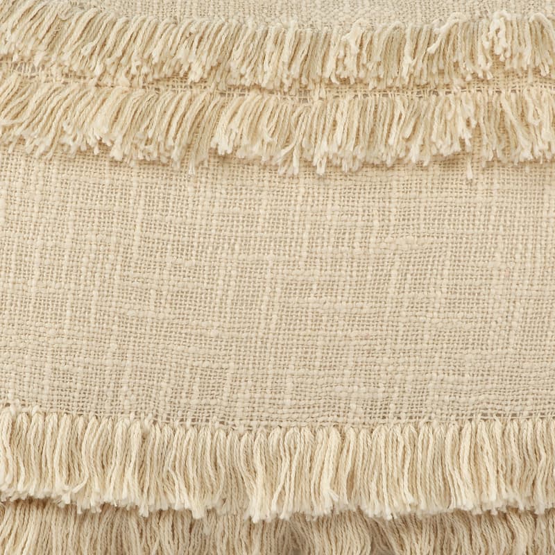 Sevita Beverly Fringed Solid Throw Pillow
