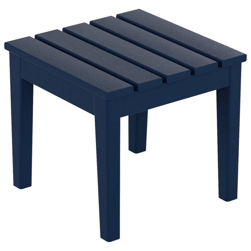 Shoreside HDPE Eco-Friendly All Weather Square Modern 18" Side Table