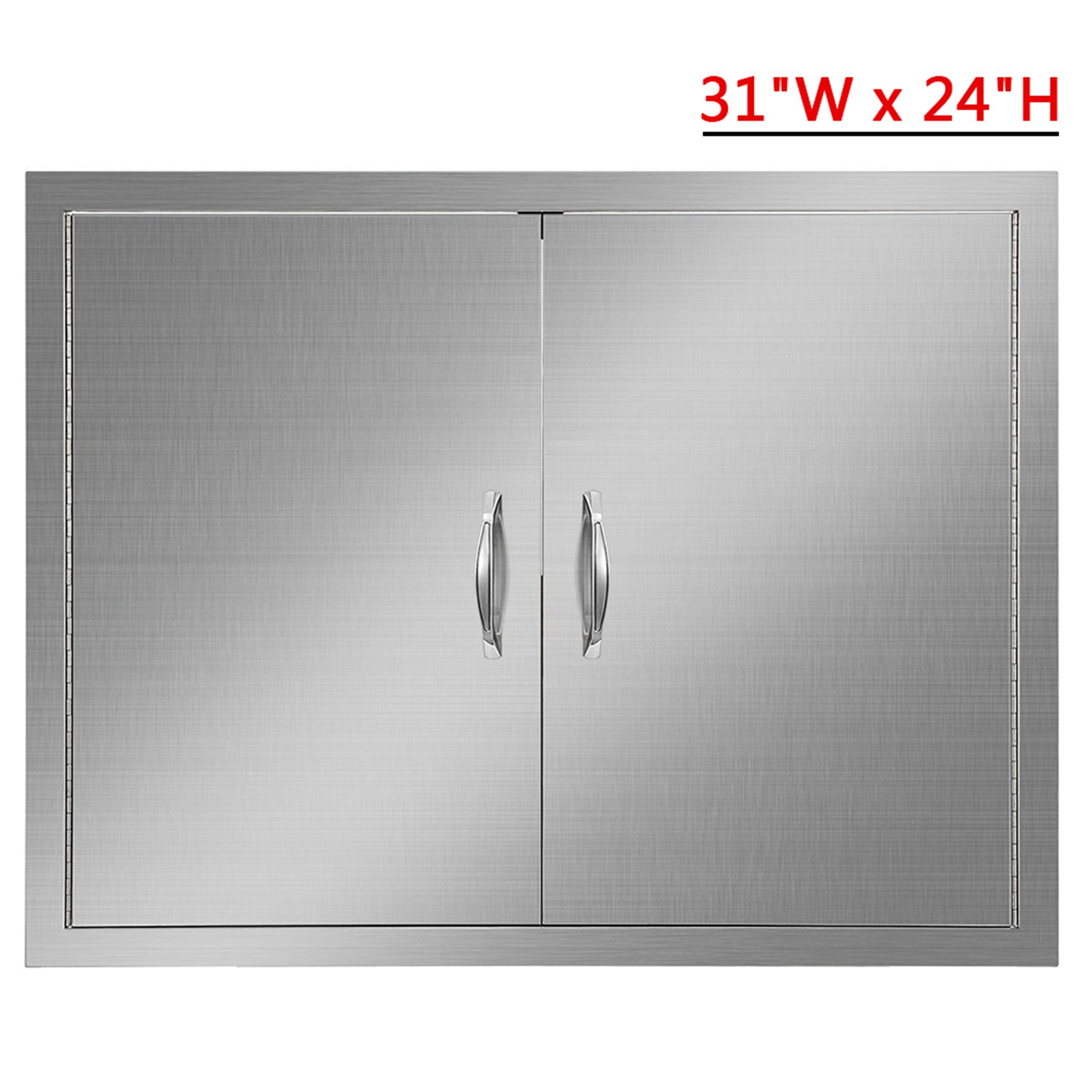 Outdoor Kitchen Doors Stainless Steel Double BBQ Access Doors