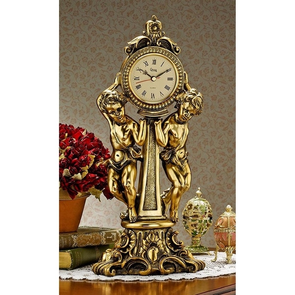 Design Toscano Amboise Twin Cherubs Mantel Clock. Opens flyout.