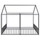 preview thumbnail 6 of 18, Twin Size House Platform Kids Beds Frame with Guardrails, Two Shared Beds for Bedroom, Safety Guaranteed, Easy Assembly, Black