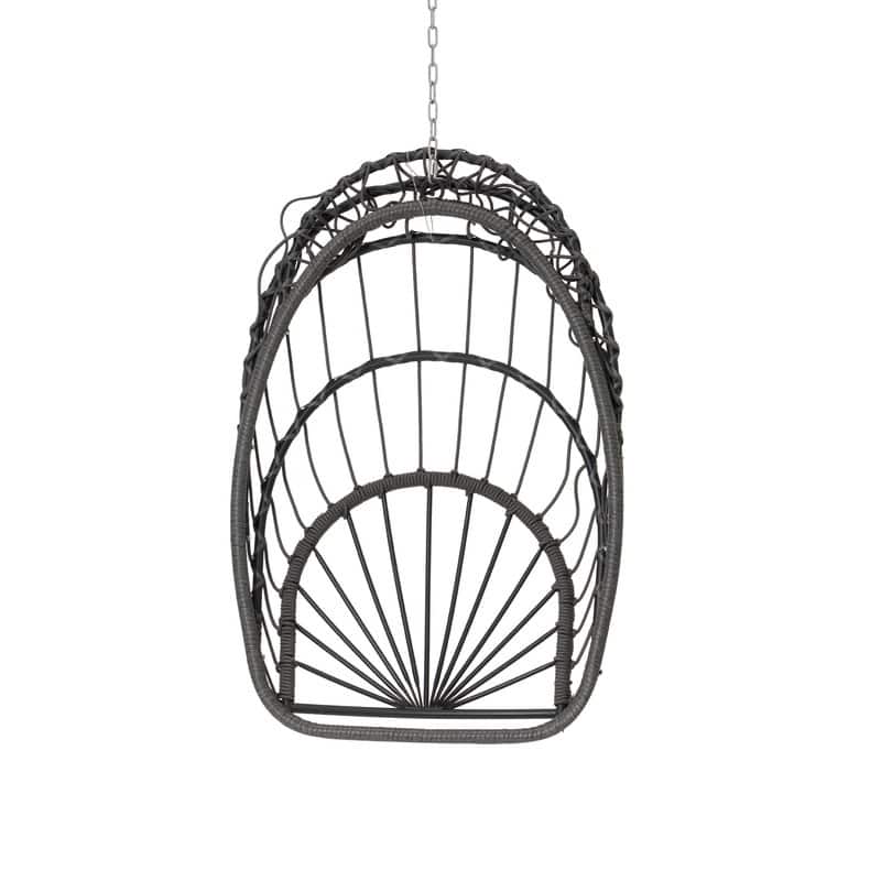 Egg Chair Outdoor Without Stand Indoor,Wicker Rattan Hammock Egg Porch Swing with Cushions for Bedroom Patio Balcony