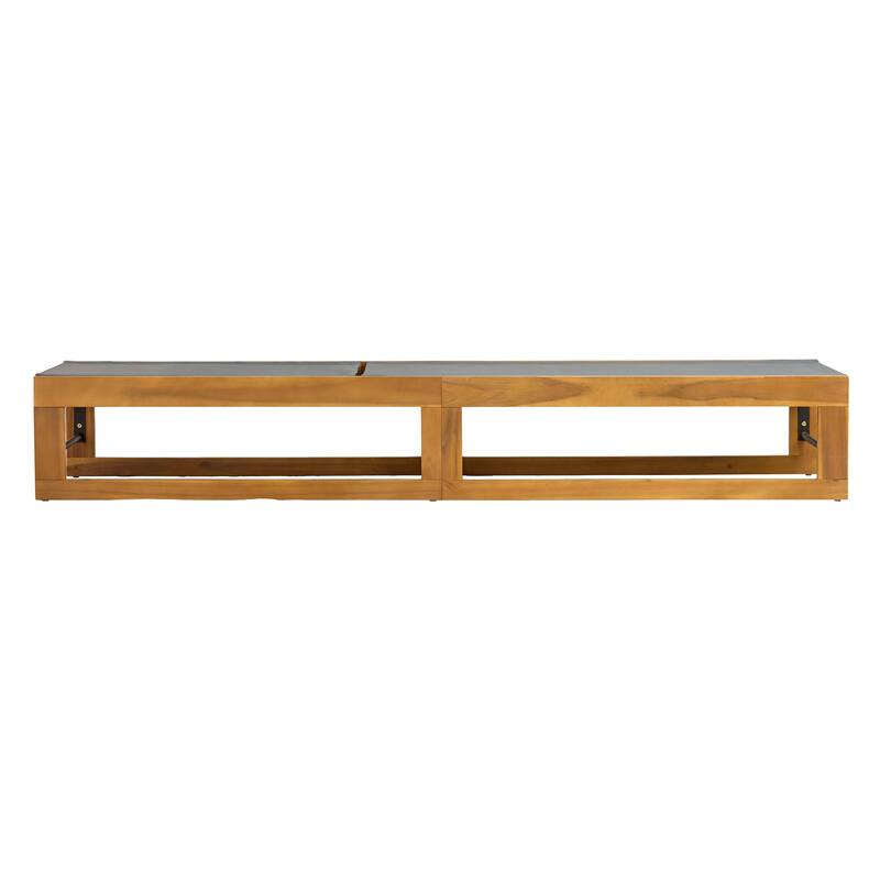 Emile Outdoor Mesh and Wood Chaise Lounge (Set of 2) by Christopher Knight Home