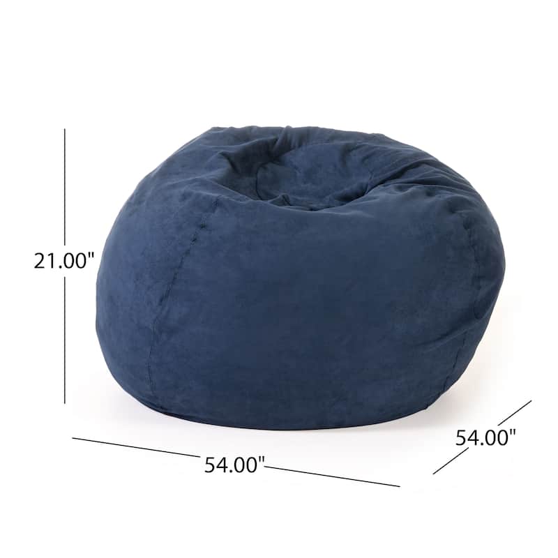 Madison Faux Suede 5-foot Beanbag Chair by Christopher Knight Home