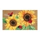 preview thumbnail 1 of 1, 28 in. x 16 in. Sunflower Ladybugs Coir Mat