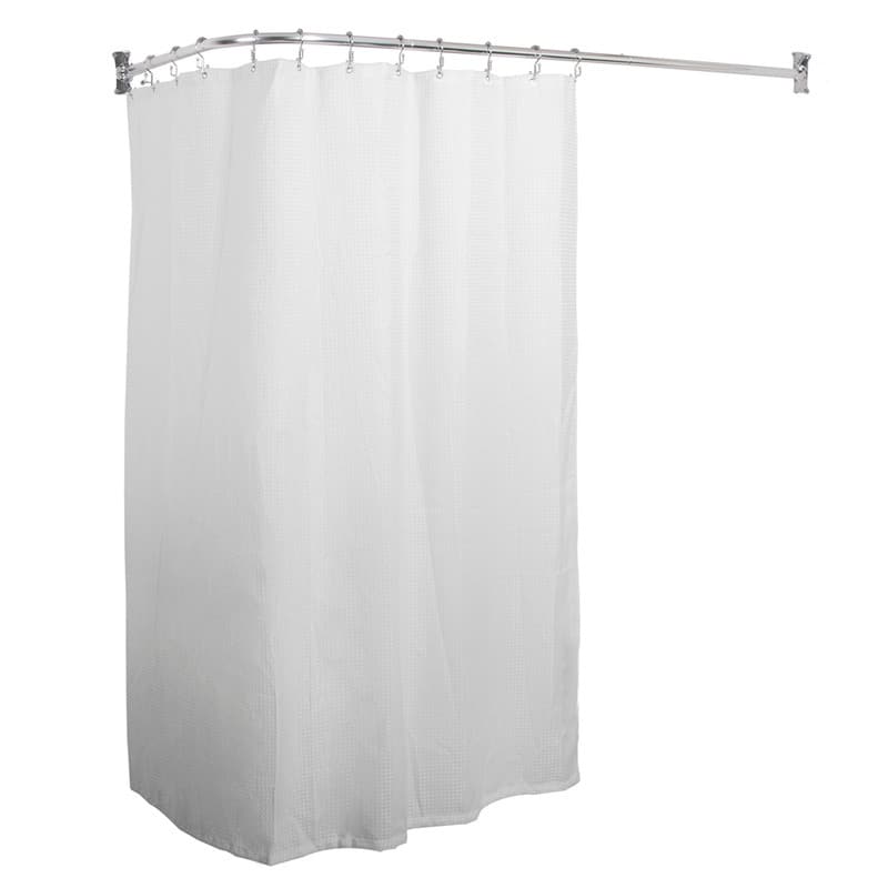 Utopia Alley Rustproof Wall Mounted Aluminum L-Shaped Corner Shower Curtain Rod,68 inch Size by 28 inch