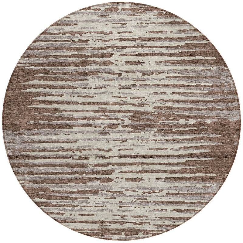 HomeRoots Striped Transitional Rectangle Outdoor Rug
