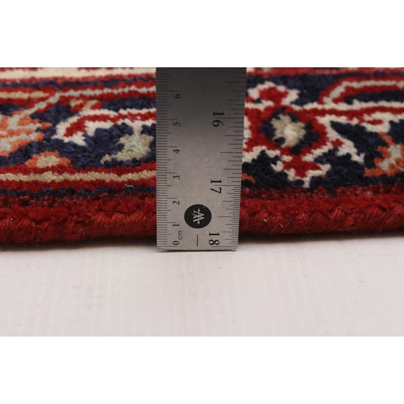 ECARPETGALLERY Hand-knotted Serapi Heritage Dark Red Wool Rug - 2'6 x 23'9