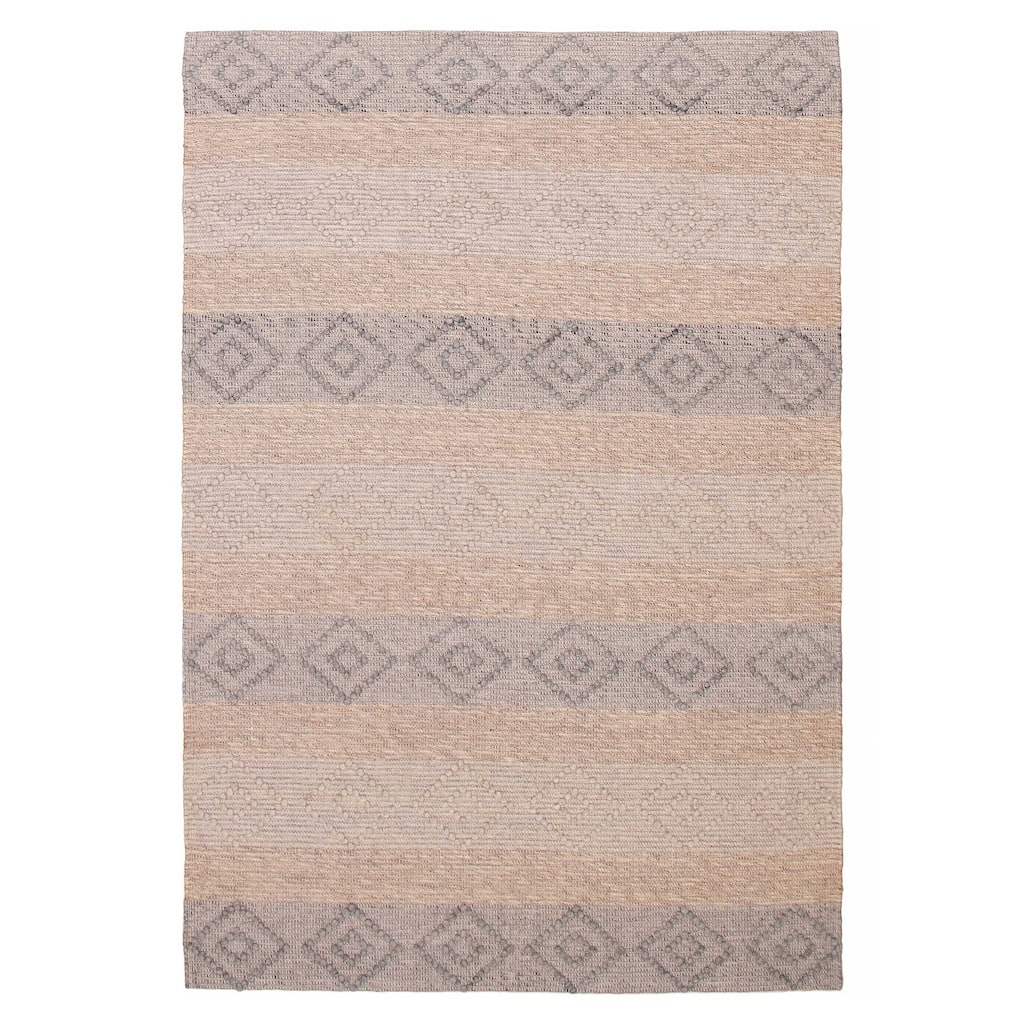 ECARPETGALLERY Braid weave Sienna Tan Wool Rug - 6'2 x 9'1