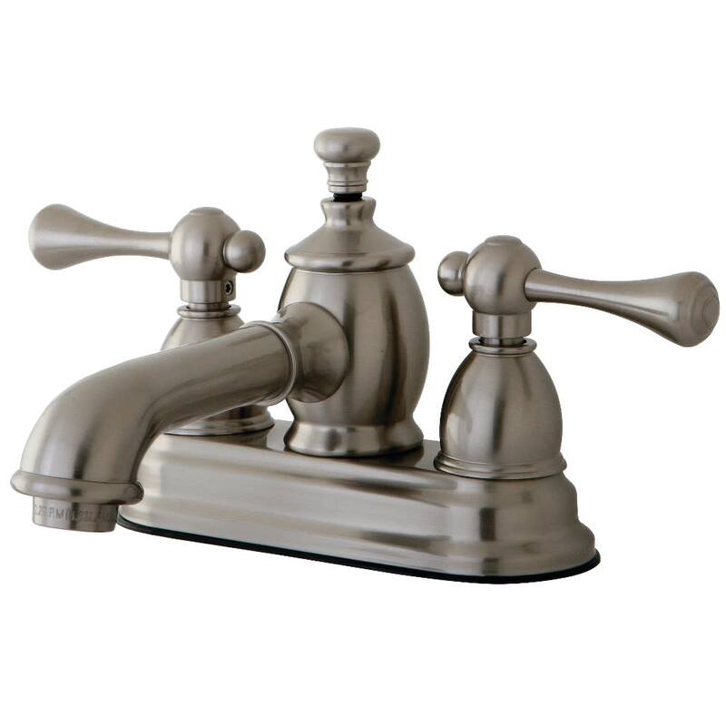 Kingston Brass Vintage 1.2 GPM Centerset Bathroom Faucet with Pop-Up - Brushed Nickel