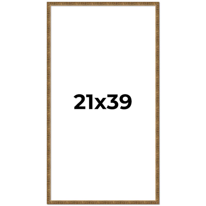 21x39 Frame Gold Kingsley Distressed Solid Wood Picture Frame Width