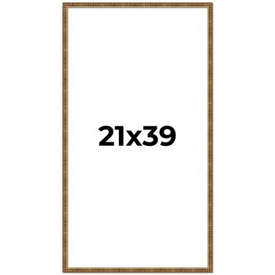 21x39 Frame Gold Kingsley Distressed Solid Wood Picture Frame Width