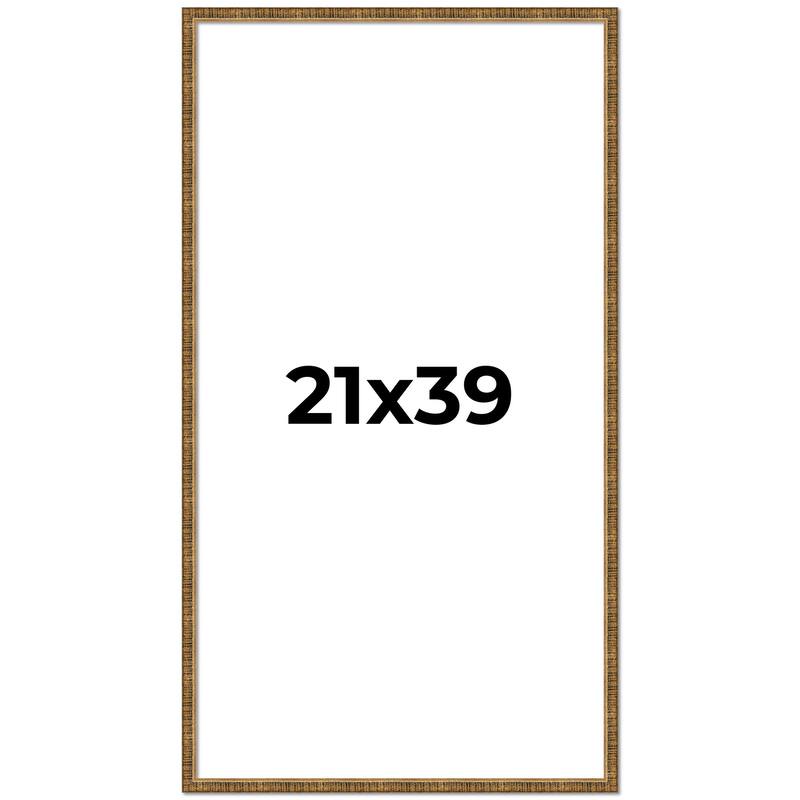 21x39 Frame Gold Solid Wood Picture Frame - Complete Modern Photo