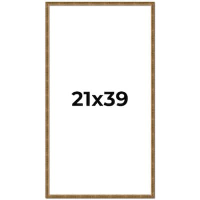 21x39 Frame Gold Solid Wood Picture Frame - Complete Modern Photo