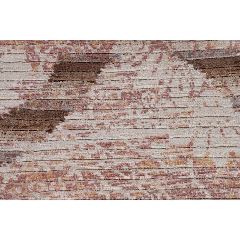 Abstract Modern Rug Hand-Knotted Wool Carpet - 3'10"x 6'0"