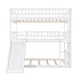 preview thumbnail 5 of 14, Full-Over-Full-Over-Full Triple Bunk Bed with Convertible Ladder and Slide - Solid Pine