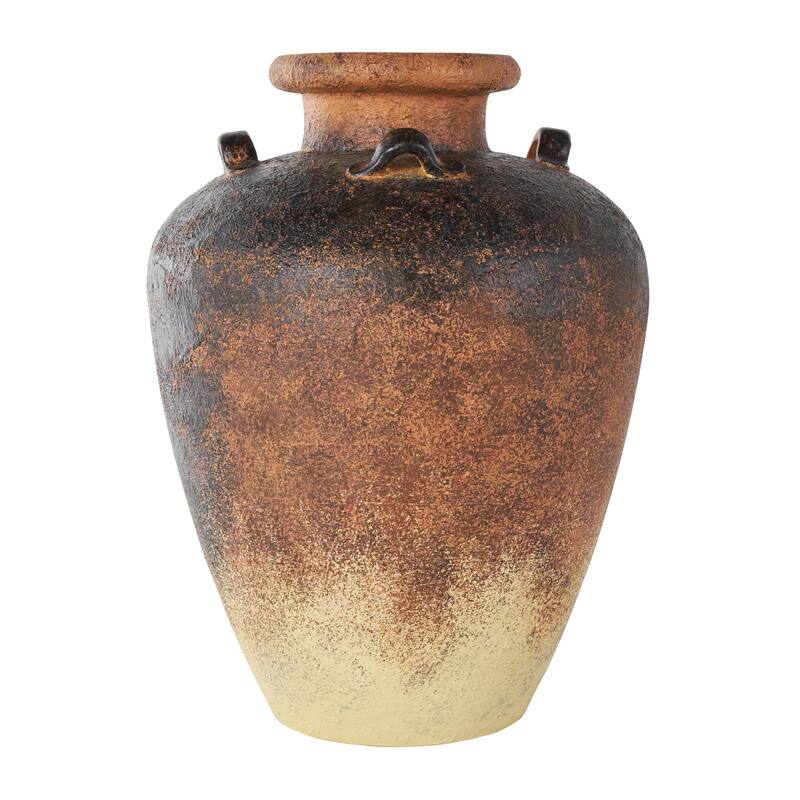 Copper Magnesium Oxide Textured Ombre Antique Amphora Vase
