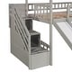 preview thumbnail 27 of 26, Twin Size Loft Bed with House Roof, Storage Steps, Slide, Ladder and Guardrails, Stairway Platform Bed for Kids Boys Girls