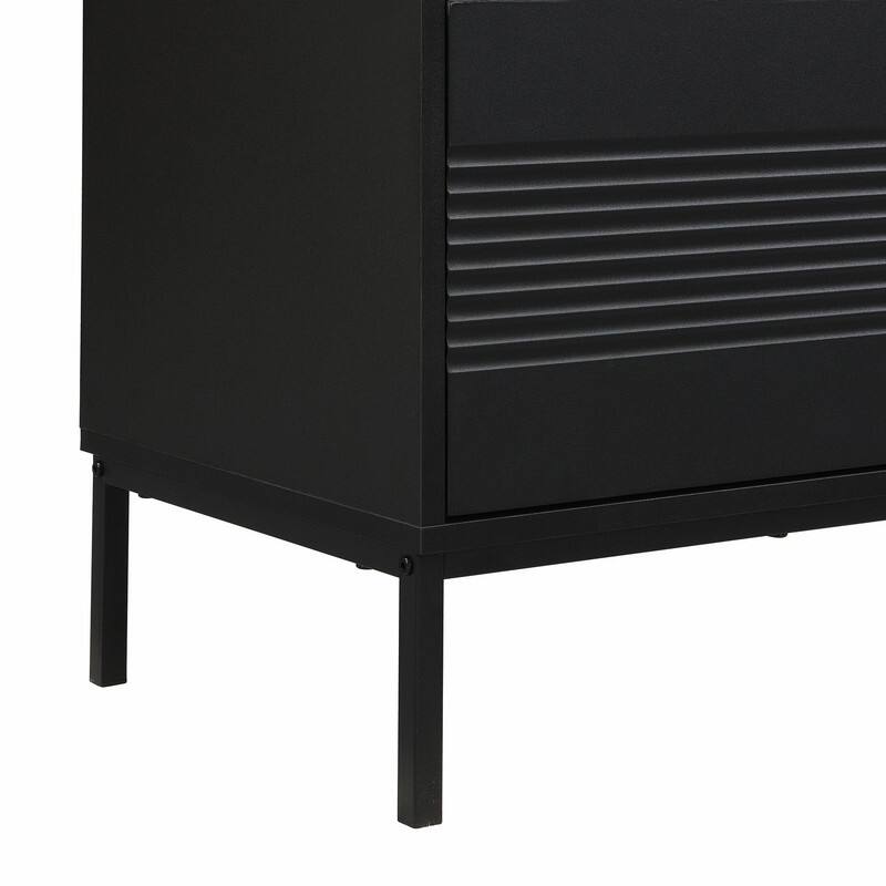 70.8'' Modern TV Stand for TVs up to 75", Entertainment Center with Storage, Sliding Doors