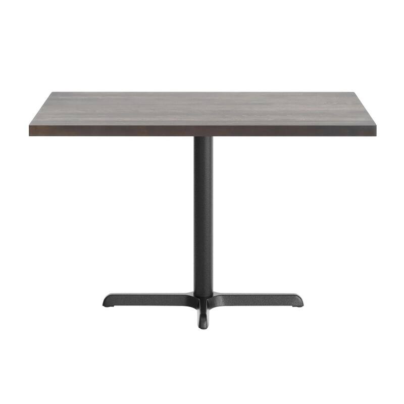 Rectangular Solid Wood Commercial Tabletop w/ 23.75" x 29.5" Dining Height X-Base - 30"W x 48"D x 29.5"H