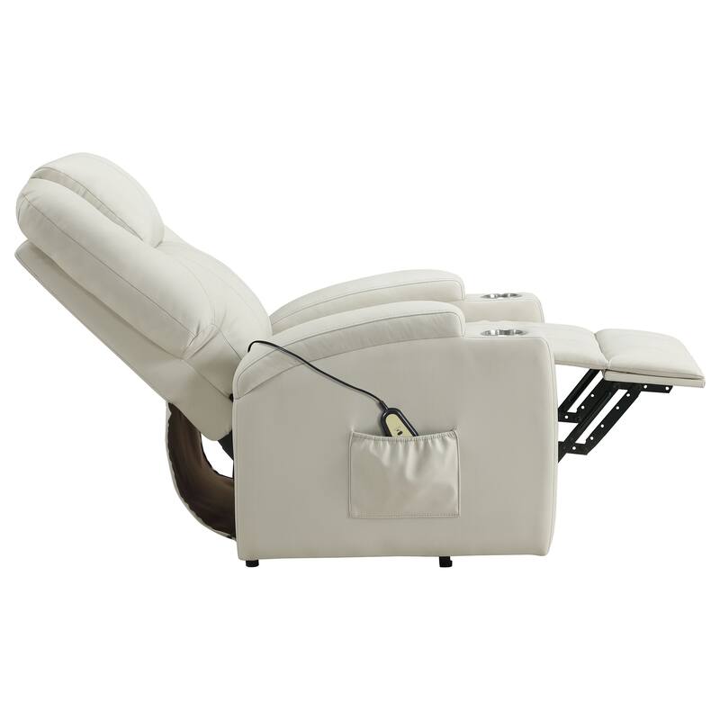 Armstrong Upholstered Power Lift Massage Recliner